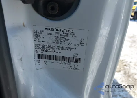 2010 Ford F-250 Lariat/Xl/Xlt из США, поврежденный, VIN 1FTSX2B57AEA18749